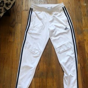 White ADIDAS Track Pants-Brand New-XS